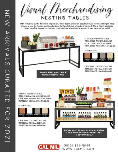 Cal-Mil’s New Visual Merchandising Nesting Tables